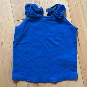 Mini Boden Girls Ruffle Collar Sleeveless Top